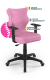 Krzesło do biurka dla dziewczynki dopasowane do wzrostu 146-176,5 cm, model Duo kolor różowy obrotowe