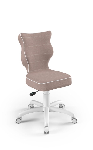 Krzesło do biurka dla dziewczynki dopasowane do wzrostu 133-159 cm, model Petit kolor różowy obrotowe