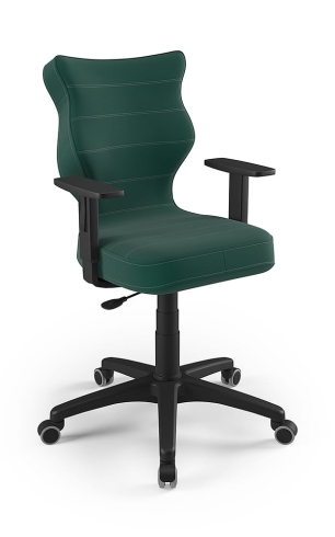 Krzesło do biurka dla dziecka dopasowane do wzrostu 159-188 cm, model Duo kolor zielony obrotowe