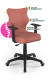 Krzesło do biurka dla dziewczynki dopasowane do wzrostu 159-188 cm, model Duo kolor różowy obrotowe