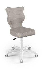 Krzesło do biurka dla dziecka dopasowane do wzrostu 159-188 cm, model Petit szary obrotowe