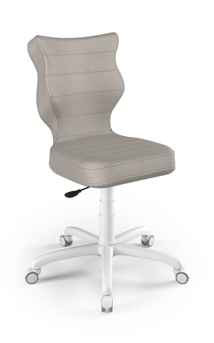 Krzesło do biurka dla dziecka dopasowane do wzrostu 159-188 cm, model Petit szary obrotowe