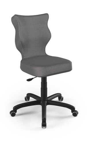 Krzesło do biurka dla dziecka dopasowane do wzrostu 146-176,5 cm, model Petit ciemny szary obrotowe