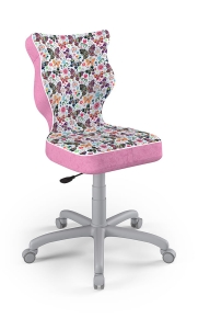 Krzesło do biurka dla dziewczynki dopasowane do wzrostu 146-176,5 cm, model Petit motyw motylki obrotowe
