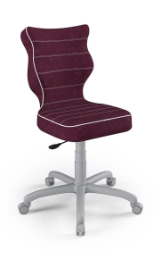 Krzesło do biurka dla dziewczynki dopasowane do wzrostu 146-176,5 cm, model Petit fioletowy obrotowe
