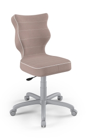 Krzesło do biurka dla dziewczynki dopasowane do wzrostu 146-176,5 cm, model Petit różowy obrotowe