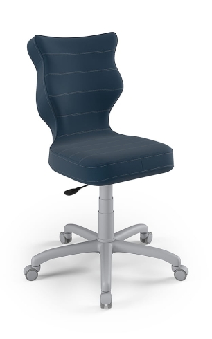 Krzesło do biurka dla dziecka dopasowane do wzrostu 146-176,5 cm, model Petit granatowy obrotowe