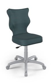 Krzesło do biurka dla dziecka dopasowane do wzrostu 146-176,5 cm, model Petit niebieski obrotowe