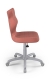 Krzesło do biurka dla dziewczynki dopasowane do wzrostu 146-176,5 cm, model Petit różowy obrotowe