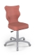 Krzesło do biurka dla dziewczynki dopasowane do wzrostu 146-176,5 cm, model Petit różowy obrotowe