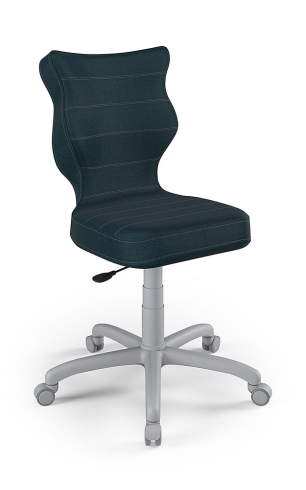 Krzesło do biurka dla dziecka dopasowane do wzrostu 146-176,5 cm, model Petit granatowy obrotowe