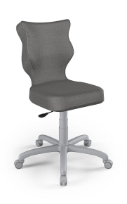 Krzesło do biurka dla dziecka dopasowane do wzrostu 146-176,5 cm, model Petit ciemny szary obrotowe