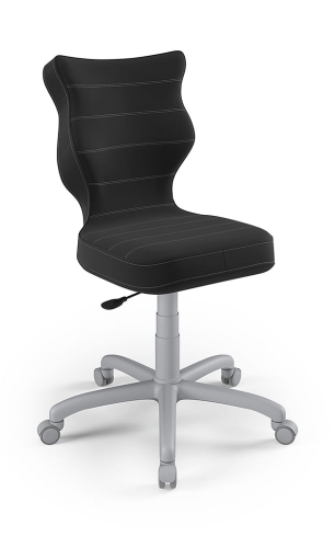 Krzesło do biurka dla dziecka dopasowane do wzrostu 159-188 cm, model Petit antracyt obrotowe