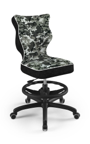 Krzesło do biurka dla dziecka dopasowane do wzrostu 146-176,5 cm, model Petit z podnóżkiem motyw moro obrotowe