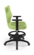 Krzesło do biurka dla dziecka dopasowane do wzrostu 159-188 cm, model Duo z podnóżkiem kolor zielony obrotowe