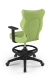 Krzesło do biurka dla dziecka dopasowane do wzrostu 159-188 cm, model Duo z podnóżkiem kolor zielony obrotowe