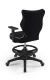 Krzesło do biurka dla dziecka dopasowane do wzrostu 159-188 cm, model Duo z podnóżkiem kolor czarny obrotowe