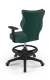 Krzesło do biurka dla dziecka dopasowane do wzrostu 159-188 cm, model Duo z podnóżkiem kolor zielony obrotowe