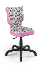 Krzesło do biurka dla dziewczynki dopasowane do wzrostu 159-188 cm, model Petit motyw motylki obrotowe