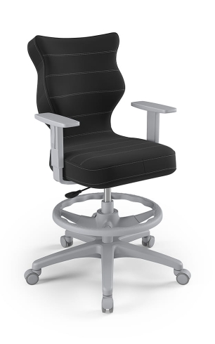 Krzesło do biurka dla dziecka dopasowane do wzrostu 146-176,5 cm, model Duo kolor antracyt obrotowe