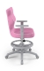 Krzesło do biurka dla dziewczynki dopasowane do wzrostu 159-188 cm, model Duo kolor różowy obrotowe