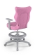Krzesło do biurka dla dziewczynki dopasowane do wzrostu 159-188 cm, model Duo kolor różowy obrotowe