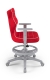 Krzesło do biurka dla dziecka dopasowane do wzrostu 159-188 cm, model Duo kolor czerwony obrotowe