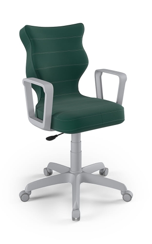 Krzesło do biurka dla dziecka dopasowane do wzrostu 146-176,5 cm, model Norm kolor zielony obrotowe