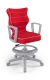 Krzesło do biurka dla dziecka dopasowane do wzrostu 146-176,5 cm, model Norm z podnóżkiem kolor  czerwony obrotowe