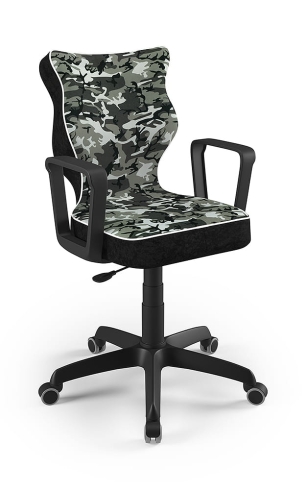 Krzesło do biurka dla chłopca dopasowane do wzrostu 146-176,5 cm, model Norm motyw moro obrotowe