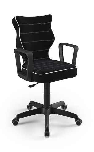 Krzesło do biurka dla dziecka dopasowane do wzrostu 146-176,5 cm, model Norm kolor czarny obrotowe