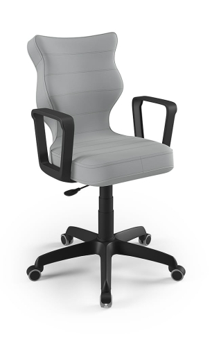 Krzesło do biurka dla dziecka dopasowane do wzrostu 146-176,5 cm, model Norm kolor szary obrotowe