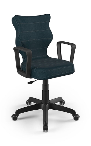 Krzesło do biurka dla dziecka dopasowane do wzrostu 146-176,5 cm, model Norm kolor granatowy obrotowe