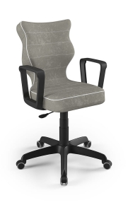 Krzesło do biurka dla dziecka dopasowane do wzrostu 159-188 cm, model Norm kolor szary obrotowe