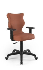 Krzesło biurowe dopasowane do wzrostu 159-188 cm, model Arco kolor brązowy obrotowe