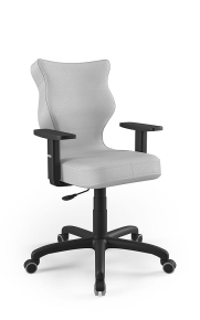 Krzesło biurowe dopasowane do wzrostu 159-188 cm, model Arco kolor szary obrotowe