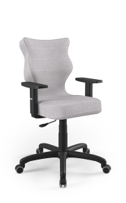 Krzesło biurowe dopasowane do wzrostu 159-188 cm, model Arco kolor szary obrotowe