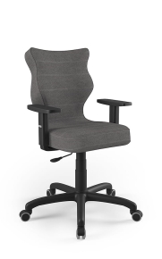 Krzesło biurowe dopasowane do wzrostu 159-188 cm, model Arco kolor ciemny szary obrotowe
