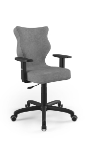Krzesło biurowe dopasowane do wzrostu 159-188 cm, model Arco kolor szary obrotowe