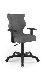 Krzesło biurowe dopasowane do wzrostu 159-188 cm, model Arco kolor ciemny szary obrotowe