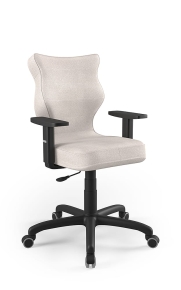 Krzesło biurowe dopasowane do wzrostu 159-188 cm, model Arco kolor szary obrotowe