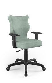 Krzesło biurowe dopasowane do wzrostu 159-188 cm, model Arco kolor mięta obrotowe