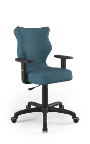 Krzesło biurowe dopasowane do wzrostu 159-188 cm, model Arco kolor niebieski obrotowe