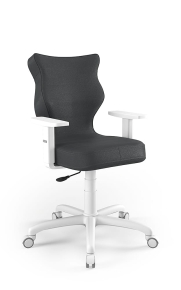 Krzesło biurowe dopasowane do wzrostu 159-188 cm, model Arco kolor antracyt obrotowe