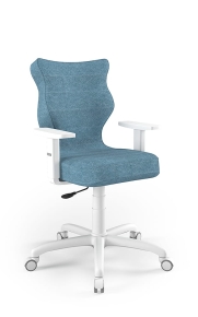 Krzesło biurowe dopasowane do wzrostu 159-188 cm, model Arco kolor niebieski obrotowe