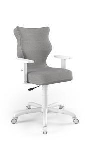 Krzesło biurowe dopasowane do wzrostu 159-188 cm, model Arco kolor szary obrotowe
