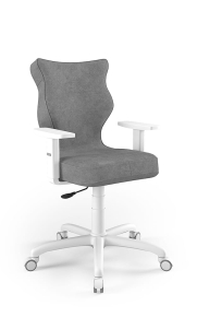 Krzesło biurowe dopasowane do wzrostu 159-188 cm, model Arco kolor szary obrotowe