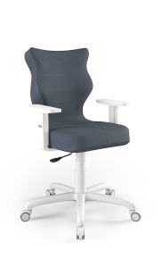 Krzesło biurowe dopasowane do wzrostu 159-188 cm, model Arco kolor granatowy obrotowe