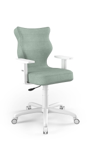Krzesło biurowe dopasowane do wzrostu 159-188 cm, model Arco kolor mięta obrotowe