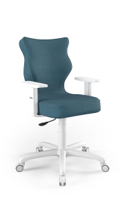 Krzesło biurowe dopasowane do wzrostu 159-188 cm, model Arco kolor niebieski obrotowe